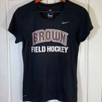  The Nike Tee Brown‎ University Field Hockey Black Dri-Fit T-Shirt Medium Photo 0