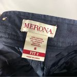 Merona Dark Blue Denim Fit 2 Straight Leg Dress Pants 8 Photo 3