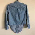 Madewell Denim Tie-Front Shirt in Hillford Wash. Size Small Photo 3