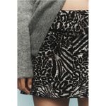Maeve Anthropologie Womens Low-Rise Belted Micro Mini Skirt Size S Black Pattern Photo 3