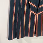 New  Striped Twill Ponte Blazer‎ Size 4 Chico's Size 0 Photo 4