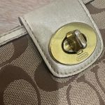 Coach Vintage Turnlock Signature Slim Envelope Flap Signature C Jacquard Wallet Photo 6