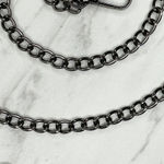 Black Chain Link Purse Handbag Replacement Strap 47" Crossbody Shoulder ✨ Photo 6