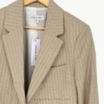 Amour Vert NWT  Women’s Slim Tobie Blazer  | Sz Medium | Natural (Tan) Striped Photo 11