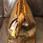 Ralph Lauren Tartan Plaid Brown Green Plaid Doctor's Bag Boston Weekend Suitcase Photo 4