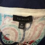 Talbots  Charming Cardigan - Bright Paisley Size M Photo 4