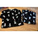 Joyspun christmas Cat Pajama Set Size Large Black Photo 1