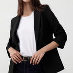 Banana Republic  Black Blazer Linen Blend Size 6 Photo 0