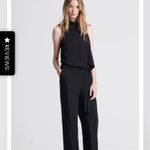 Halston Heritage HALSTON CAEL NECK DRAPPED JUMPSUIT SLEEVELESS MINIMALIST’S DREAM SZ 6 Photo 6