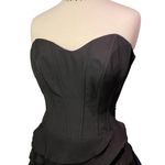 Karen Millen Sweetheart Dress Black Ruffled Skirt Size medium Photo 5