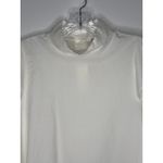 Everlane   The Wing Shoulder Mockneck Silky Cotton Blouse mock neck Ivory small Photo 6