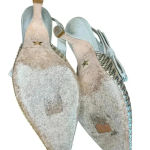 Dior Christian  Nude Chrome Shoes With Crystal On The Side Ribbon Band. Photo 12