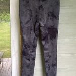 Tahari Faux Leather Charcoal Tie Dyed Leggings Photo 3