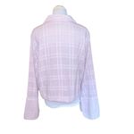 Young Fabulous and Broke Young Fabulous Broke Women Top Sz Sm Purple Button Up Tie Front Blouse Plaid Top Photo 3