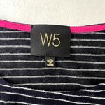 W5 Striped Floral Embroidered Short Sleeve Tie Top Photo 5