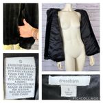 Dress Barn Faux fur hooded coat jacket zippered closing  size small Photo 11
