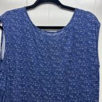 Freshman Y2K Fringe Top Large Asymmetrical Boho Western Rodeo Festival Cowgirl Blue Photo 5