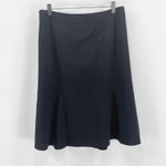 Kate Hill 90s Vintage Black A-Line Wool Mini Skirt Photo 1