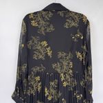 Poet Maxi Dress Womens Large Black Gold Haiku Koi Fish Print Photo 8