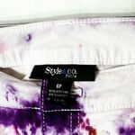 Style & Co Style Co Size 6P Pants Play Palace Tie Dye Handmade Purple Pink Skinny 1162 Photo 6