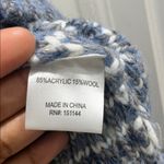 Lea & Viola  Blue & White Textured Tweed Like Knit Sweater Sz S Photo 3