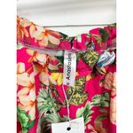 Anastassimo Maxi Dress Size M Pink Floral Print Gathered Neckline Vibrant Size M Photo 3