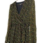 Caroline Constas Vivian Winter Rose 100% Silk V Photo 8