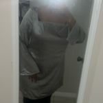 Wild Fable NEW XL Women's Bell Sleeve mini Silver Satin Dress Photo 8