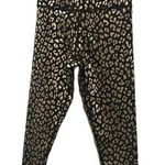 AQUA  black and gold animal print 7/8 leggings. Photo 11