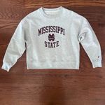 Mississippi State Bulldogs Women's Crew Neck Embroidered Sweatshirt Size Small Gray Photo 9