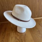 Free People  Cream 100%‎ Wool Felt Wide Brim Western Boho Hat One Size Photo 3