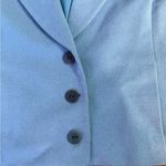 W By Worth  Cropped Boxy Light Blue Women’s Wool Blazer ~ Size Medium 💛🍄 Photo 5
