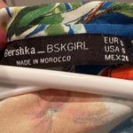 Bershka  Blue Colorful Floral Mini Collared‎ Button Down Dress Sz Small Photo 2