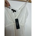 Lulus For Us To Dance White Swiss Dot Ruffled Midi Dress M NWT Size M Photo 3
