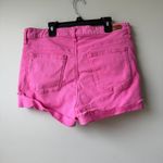 Crown & Ivy  Pink Denim Shorts Size 12‎ Cuffed Hem Casual Summer Photo 1
