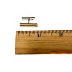 Sam Edelman NEW -  Two-Tone Bar Stud Earrings | Gold & Silver Minimalist Jewelry Photo 3