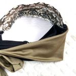 Venus Black Bikini Top C Padded Olive Green Tie Bow Back Strapless Animal Print Fits about a 34C Photo 6