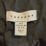 Topshop  Jacket Women’s Small Gray Quilted Oversized Bomber Full Zip Nylon Photo 6
