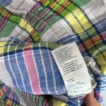 Urban Outfitters  linen blend plaid hooded romper size small Photo 3