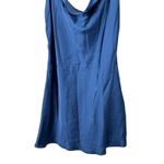 SheIn  Blue Satin Cowl Neck Mini Slip Dress Size S – Night Out Photo 4