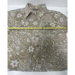 Jane Ashley Jacket Sz M Denim Style Boho Floral Tan /wht Jacket Photo 5