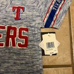 Texas Rangers baseball womens red white blue New Era shirt Photo 1