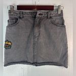 Fresh Produce  1 Grunge DefLeppard Patches Black Denim Mini Skirt Photo 9