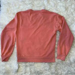 Athleta  Womens XS Orange Solid Long Sleeves V-Neck Athletic T Shirt Pullover Photo 3