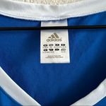 Adidas Climalite Blue White V Neck Active Top Golf Tennis XL Photo 2