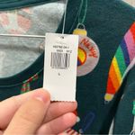 Old Navy New! Match The Fam Santa Claus Brown Ornaments Pajama Top Large Petite Photo 2