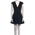 Cushnie Et Ochs Dress Sz 6 Black Fit And Flare Cap Sleeves VNeck Minimalist Chic Photo 1
