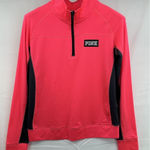 Victoria's Secret New PINK Ultimate Logo Pink Gray 1/4 Zip Pullover Women's Photo 0