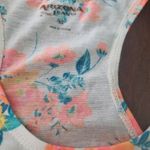 Arizona Jeans Floral Sleeveless Women's Top New Size Xs Womens Orange Teal And Cream Photo 2