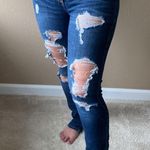 Hollister High rise super skinny 5r w 27 L 30 dark wash distressed jeans legging Photo 2